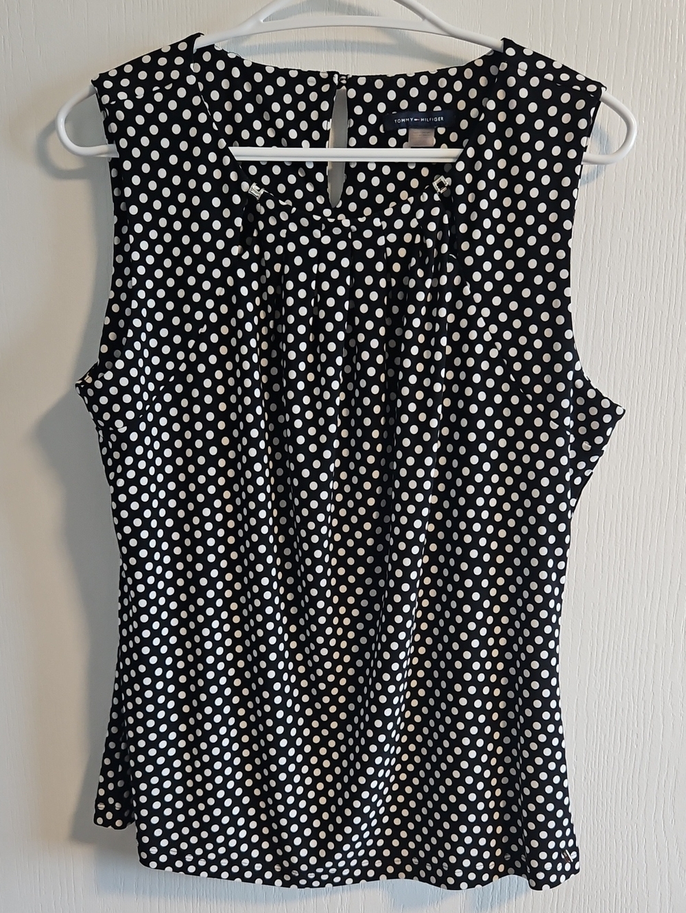 Tommy Hilfiger Black & White Polka Dot Sleeveless Camisole